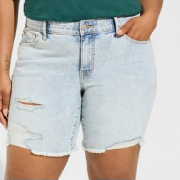 Mid Rise Torrid Plus Size Shorts Torrid Bermuda Boyfriend Vintage
